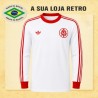 Camisa retrô Internacional Branca Gola Redonda ML 1989