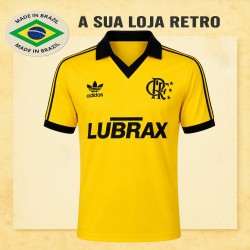 Camisa retrô Flamengo Goleiro Amarela Lubrax