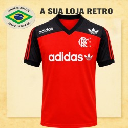 Camisa retrô Flamengo treino preta. e vermelha