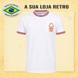 Camisa retrô Nottingham forest Branca 1970 - ENG