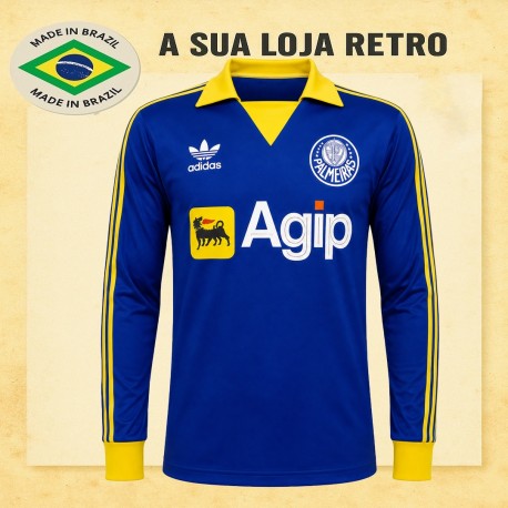 Camisa retrô Palmeiras Goleiro Agip Azul ML - 1992
