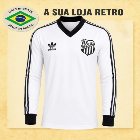 Camisa retrô XV de Piracicaba logo branca- 1980