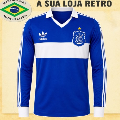 Camisa retrô Olaria azul ml