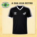 Camisa retrô Nova Zelandia Preta -1982