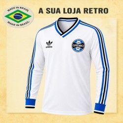 - Camisa retrô Branca Grêmio Away ML - 1983