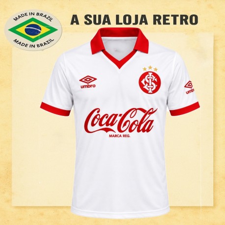 Camisa retro Internacional branca umbro manga curta