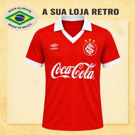 Camisa retrô inter umbro vermelha 1989.