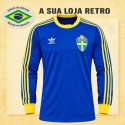 Camisa retrô Suécia ML Azul 1978