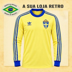 Camisa retrô Suécia ML Amarela 1978