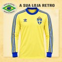 Camisa retrô Suécia ML Amarela 1978