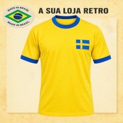 Camisa retrô Suécia 1970