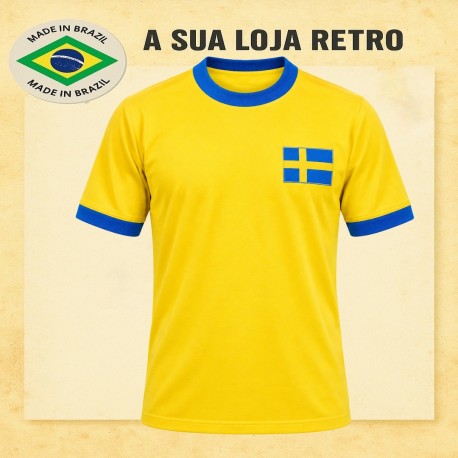 Camisa retrô Suécia 1970