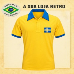 Camisa retrô Sueçia 1958