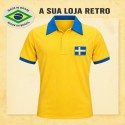 Camisa retrô Sueçia 1958