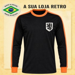 Camisa retrô Holanda Goleiro Preta ML