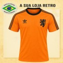 Camisa retrô Holanda 1980