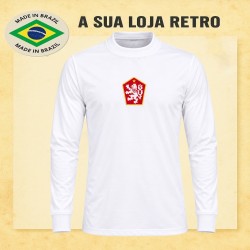 Camisa retrô Tchecoslovaquia branca 1970