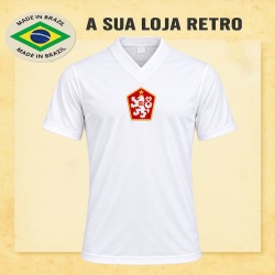 Camisa retrô Tchecoslovaquia Branca 1970