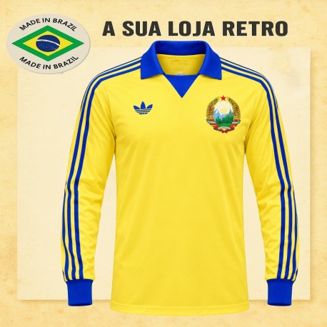Camisa retrô Romenia logo ML 1987