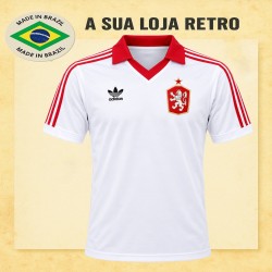 Camisa retrô Tchecoslovaquia Branca 1982