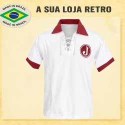 Camisa retrô Juventus da Mooca Branca Cordinha