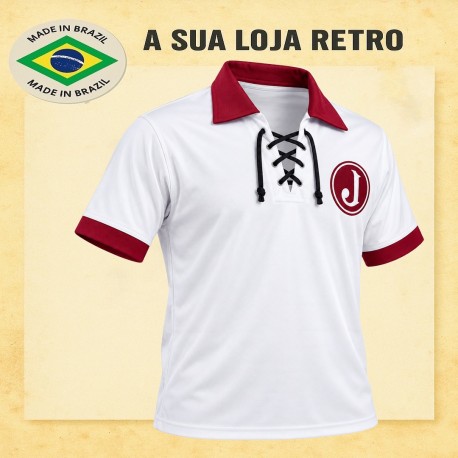Camisa retrô Juventus da Mooca Branca Cordinha