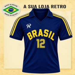 Camisa retrô azul de Volei - 1987
